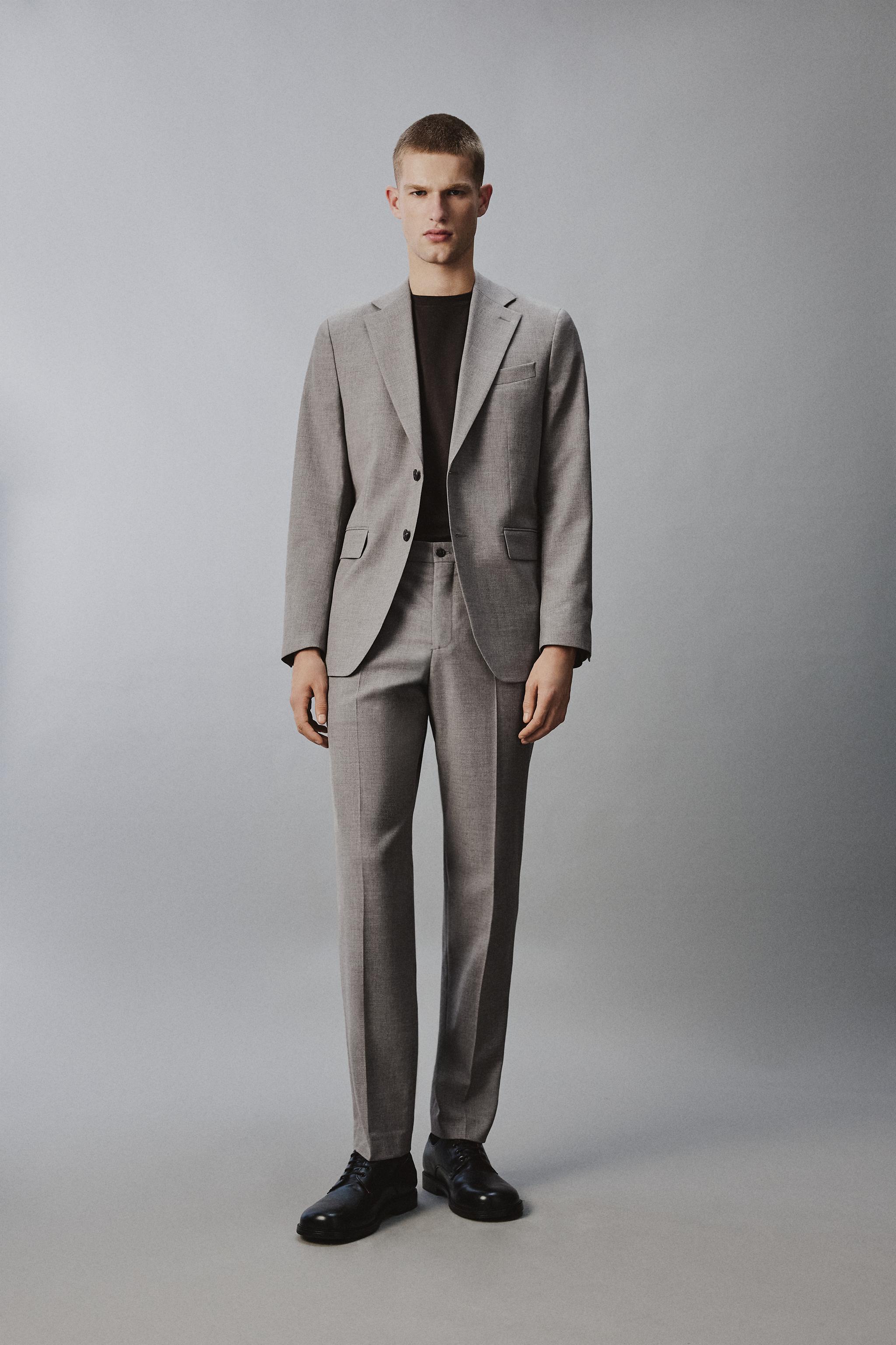 BLAZER REGULAR FIT COSTUME STRUCTURÉ